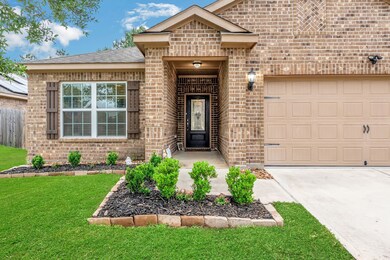 Beautiful brick entry to the home.