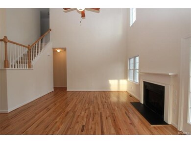 Great Room with Gas Fireplace and Ceiling Fan