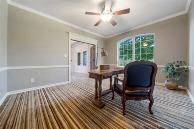 Large office with classic french doors