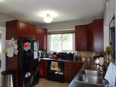 kitchen with cherry cabinets