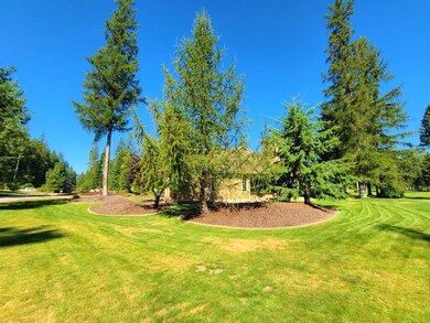 Tucked behind some trees