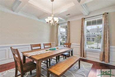 Dining Room with Coffered Ceiling