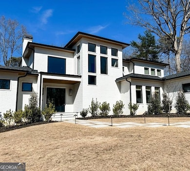 The exterior echoes its completed counterpart as s