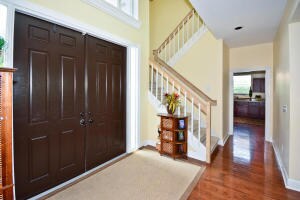 Entry hall - wood floors