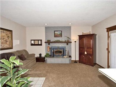 main floor family room...open to the kitchen..door