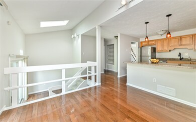 Sun drenched dining room with two Velux sky lights