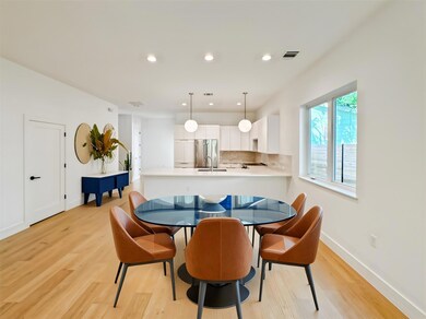 Dining space featuring light wood-type flooring, 