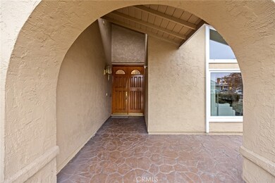 Attractive custom stamped concrete driveway, entry and front porch ~