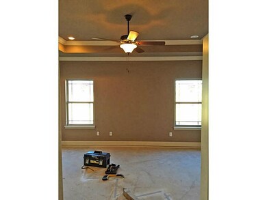 Master Bedroom. Tray ceiling, ceiling fan and lots