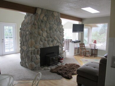Rock fireplace