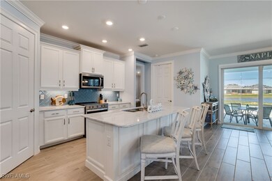 Kitchen with eat in bar