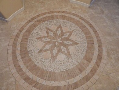 One of 2 beautiful mosaic tile inlays.