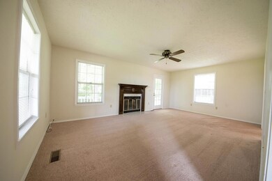 Living room with fireplace