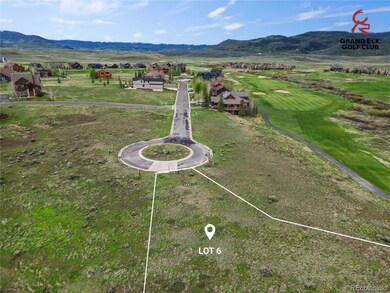 Lot 6 sits at the end of a quiet cul-de-sac with direct golf course adjacency and sweeping mountain views. Lot lines shown are approximate.