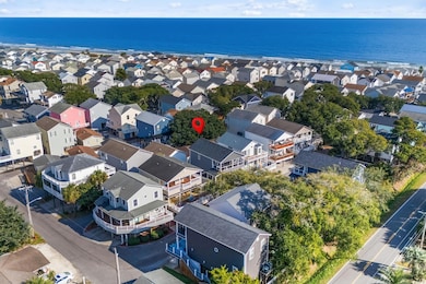 Aerial view of a large body of water