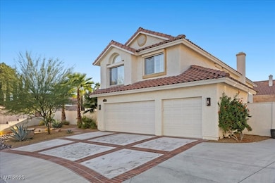 Mediterranean / spanish-style house featuring concrete driveway, an attached garage, stucco siding, and a tile roof