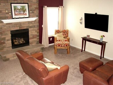 family room w/stone gas fireplace