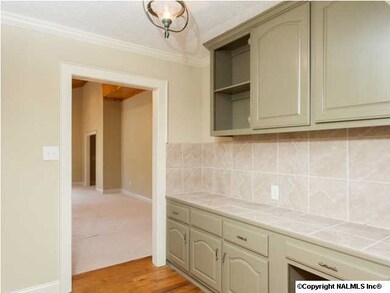 Butler's pantry offer's extra storage.