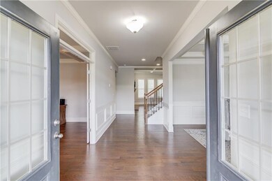 Wide double door open entry