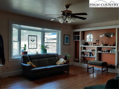Living room with bay window