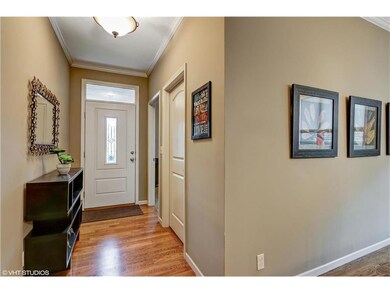 Hardwood floors throughout most of the main level.