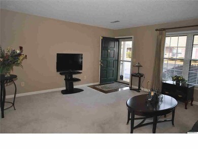 View from dining area into family room.