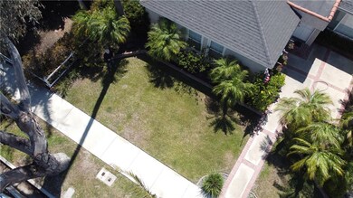 Ariel view of front yard and front patio.