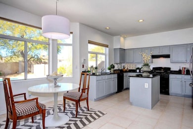 Eat-in kitchen with pool view!