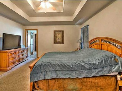 Master Bedroom. Big bedroom with raised ceiling gi