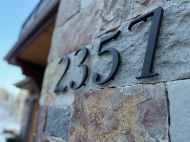 Exterior view of stone siding