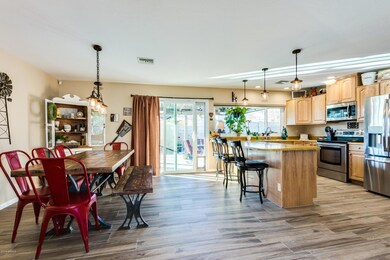 dining area and kitchen