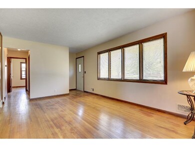 Living room with hardwood floors.