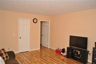 Living Room, closet door & hallway