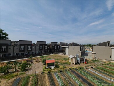 Balcony view overlooking production garden, South 