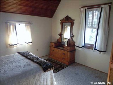 Bedroom. Bedrooms have vaulted ceilings with origi