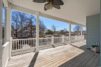 Deck with a ceiling fan