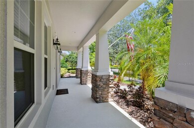 Stone Accents on a Full Front Porch!
