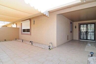 Concho tiled courtyard entry
