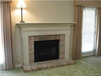 Family room with fireplace.