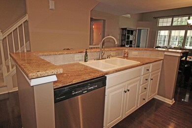 Island with double sink