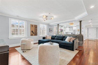 Tray ceiling, built-ins.