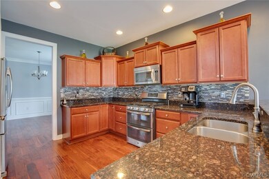 Beautiful granite counter tops with stainless stee