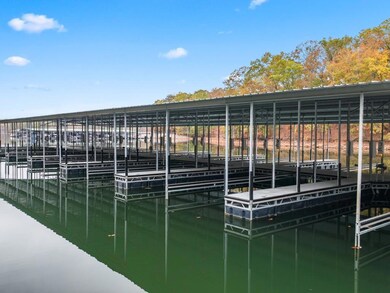 Falcon Landing community dock and boat slips at Lake Lanier in Gainesville, Georgia