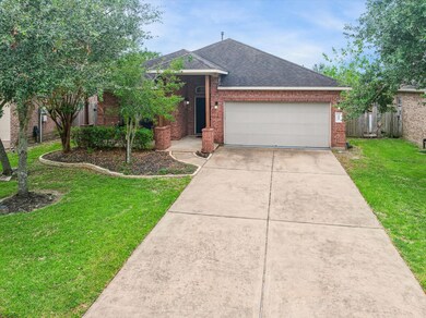 Double wide driveway with attached garage
