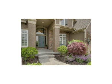 Front porch with stacked stone entry