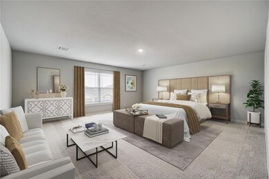 The master retreat features its own walk-in closet