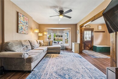 Living Room, lots of natural light from the bay wi