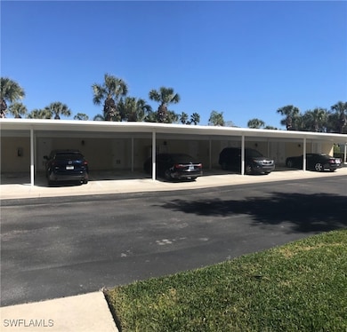 View of covered parking lot