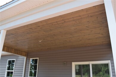 Stained wood ceiling