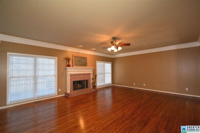 Wood burning Fireplace located in spacious family 